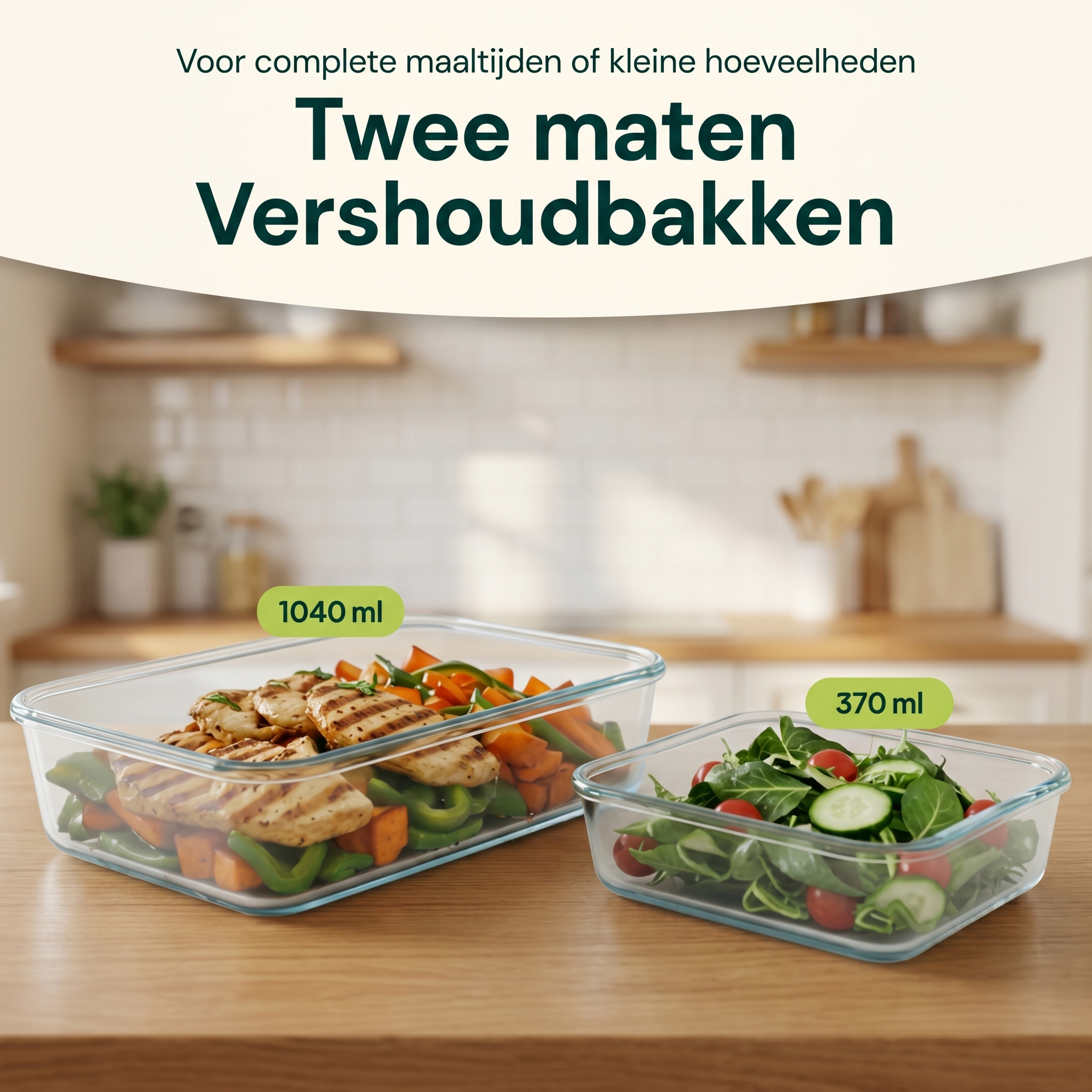 Mealprepbakjes Glas 10 stuks