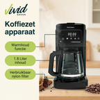 Koffiezetapparaat 1.8L met display en timer