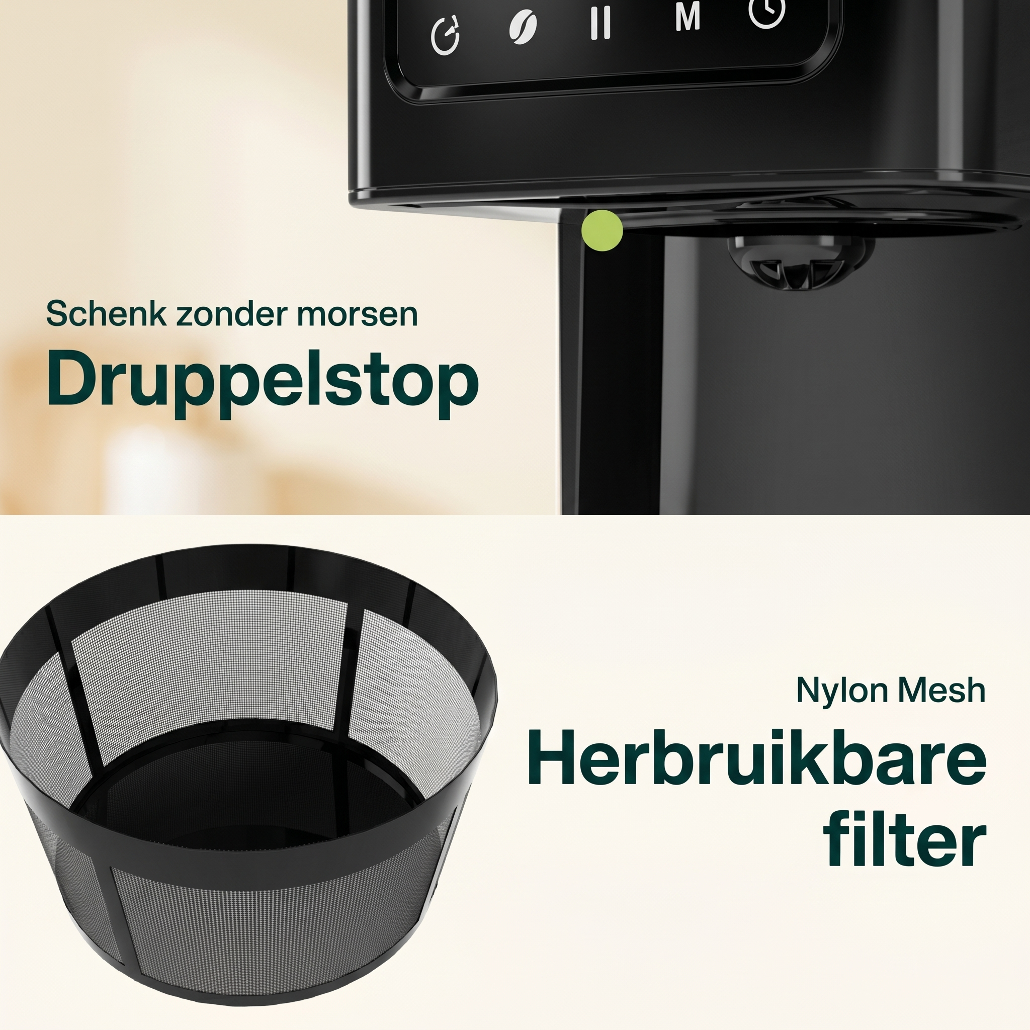 Koffiezetapparaat 1.8L met display en timer
