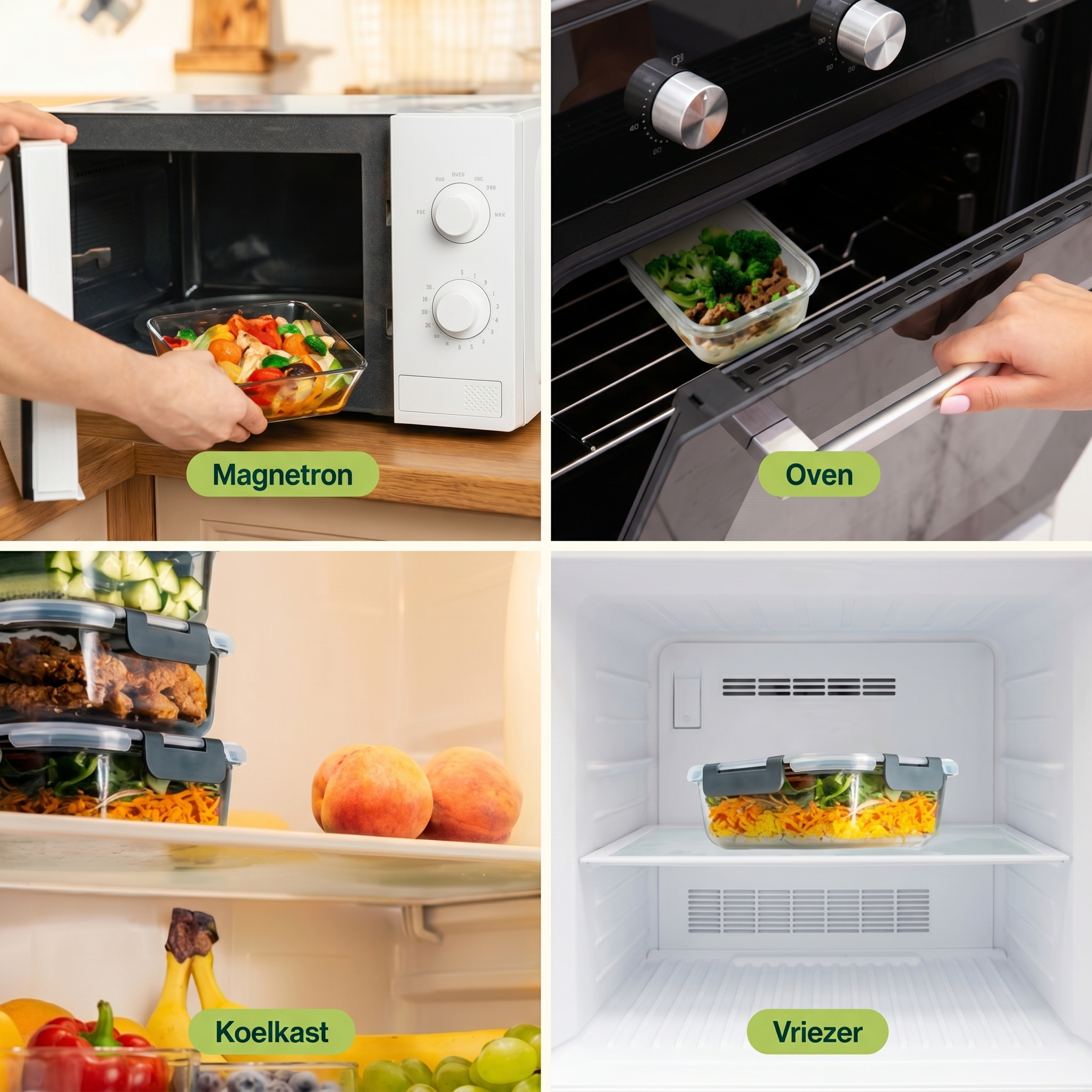 Mealprepbakjes Glas 10 stuks