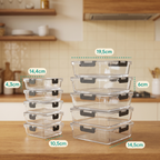 Mealprepbakjes Glas 10 stuks