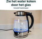 Vivid Green Glazen Waterkoker met LED-verlichting