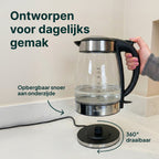 Vivid Green Glazen Waterkoker met LED-verlichting