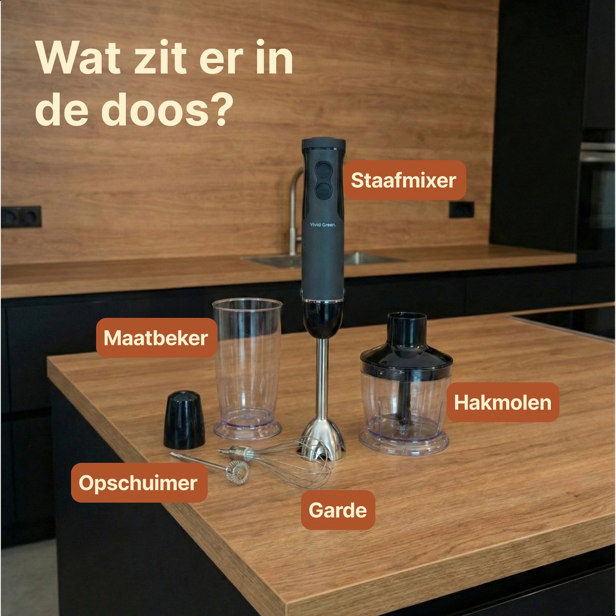 Vivid Green Staafmixer 5-in-1 Set