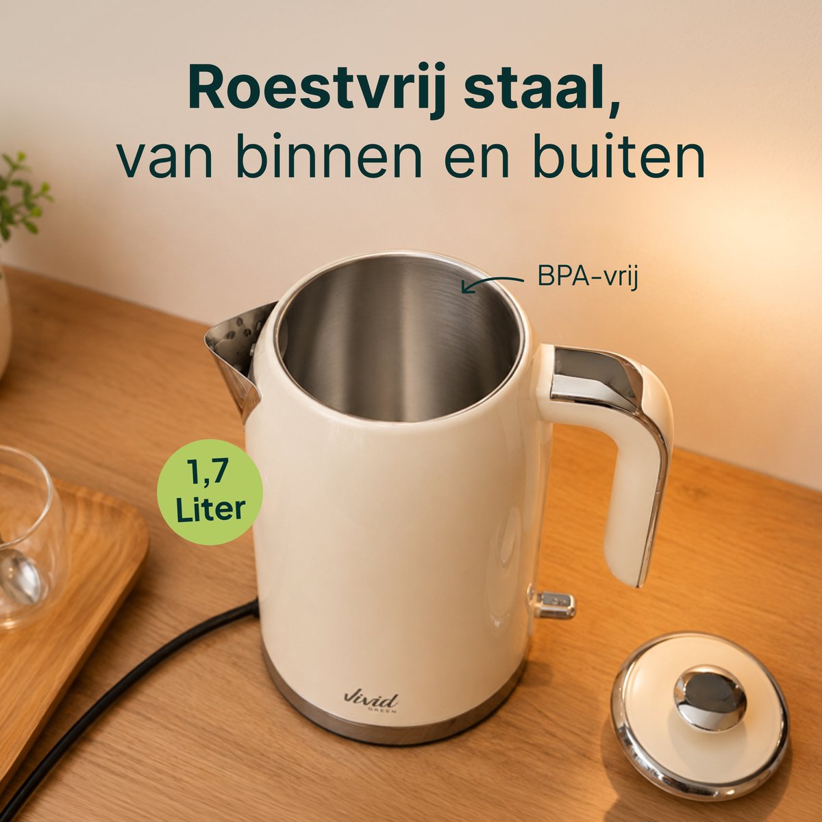 Vivid Green Luxe Retro Waterkoker
