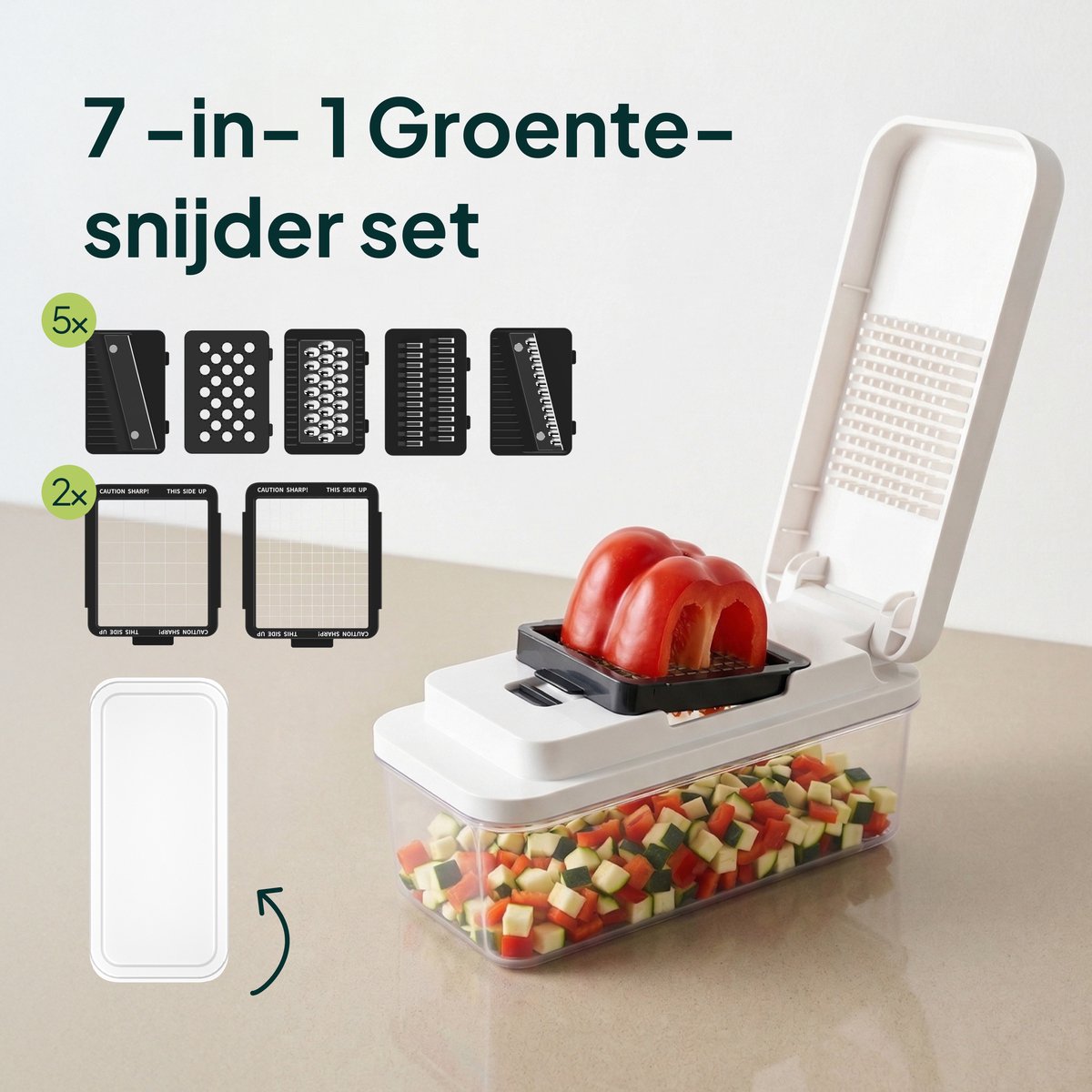 Vivid Green Groentesnijder Multifunctioneel