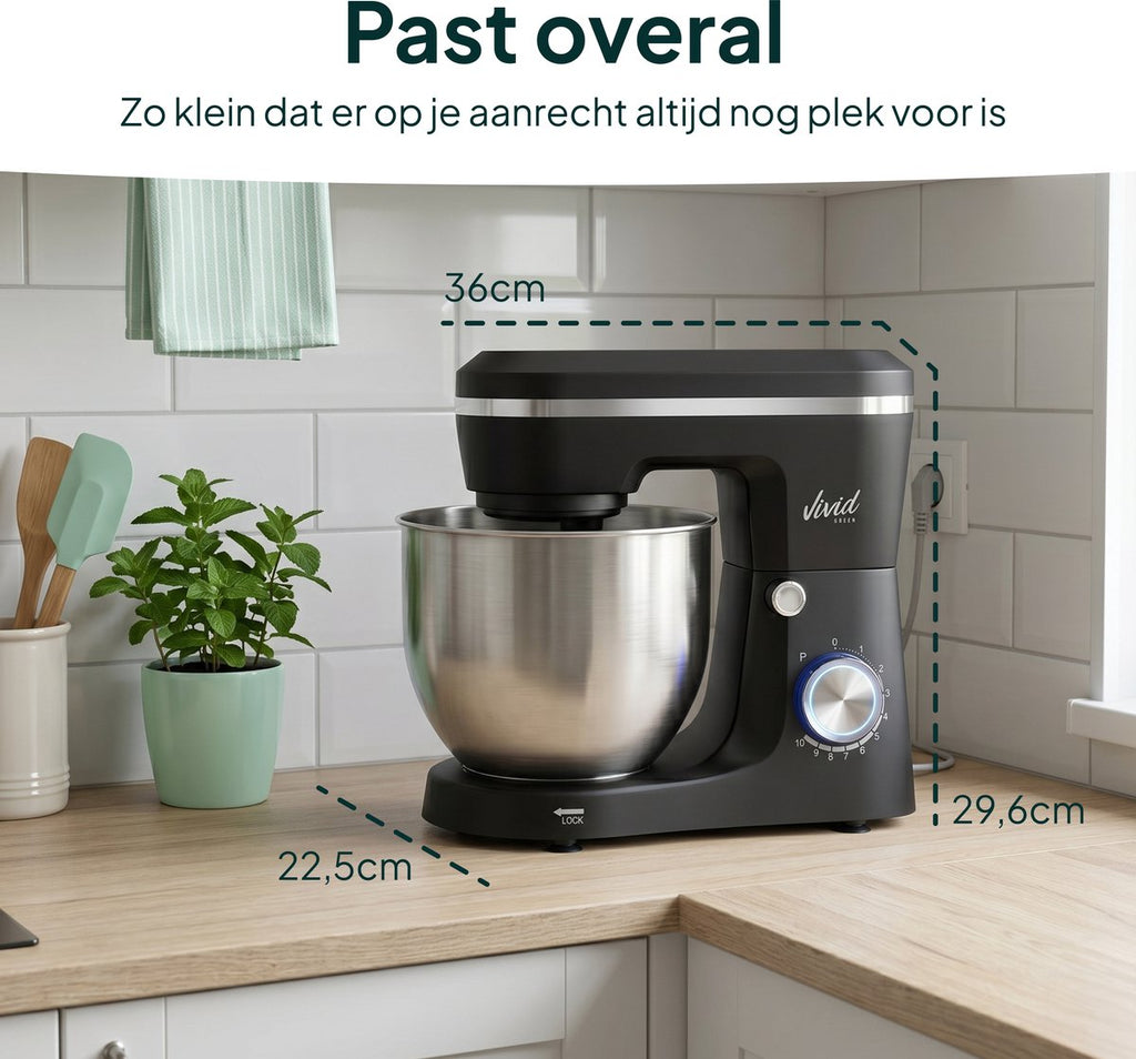 Vivid Green Keukenmachine 1500W - 3.8L Mengkom