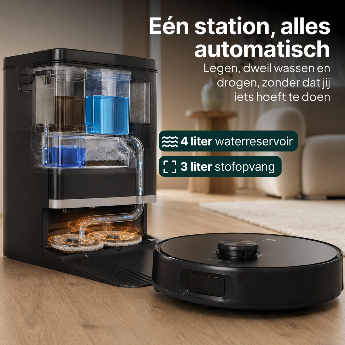 Robotstofzuiger met Dweilfunctie