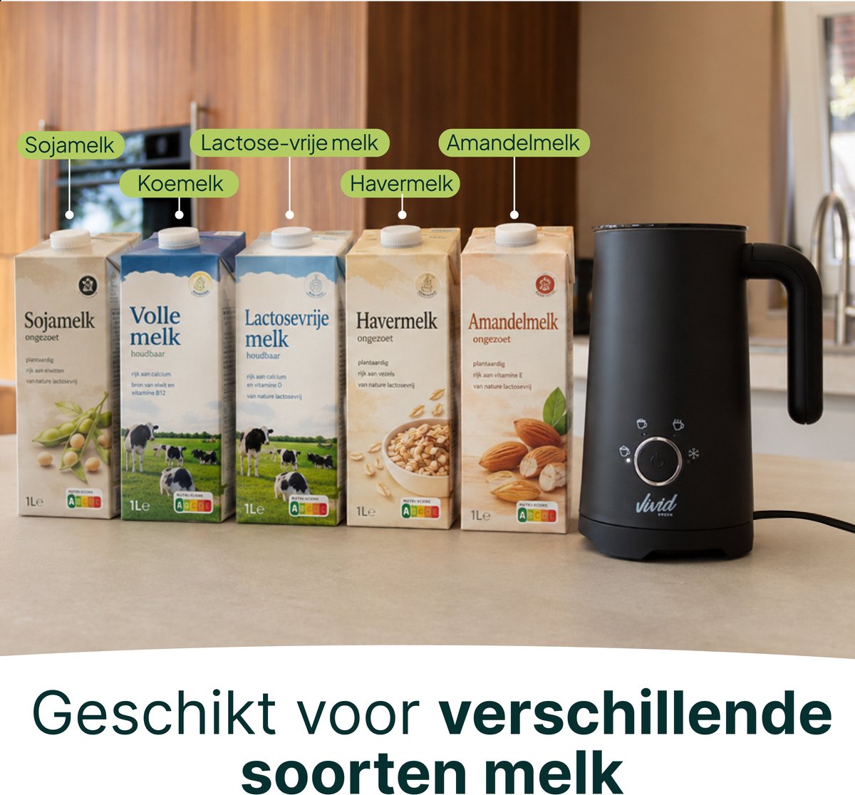 Vivid Green Melkopschuimer 300ML