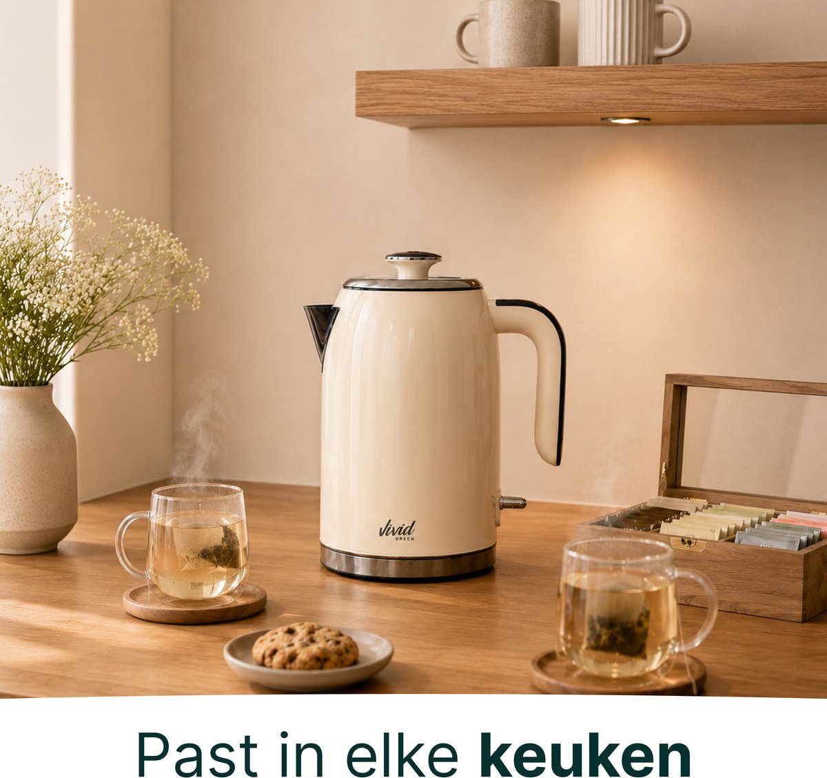 Vivid Green Luxe Retro Waterkoker