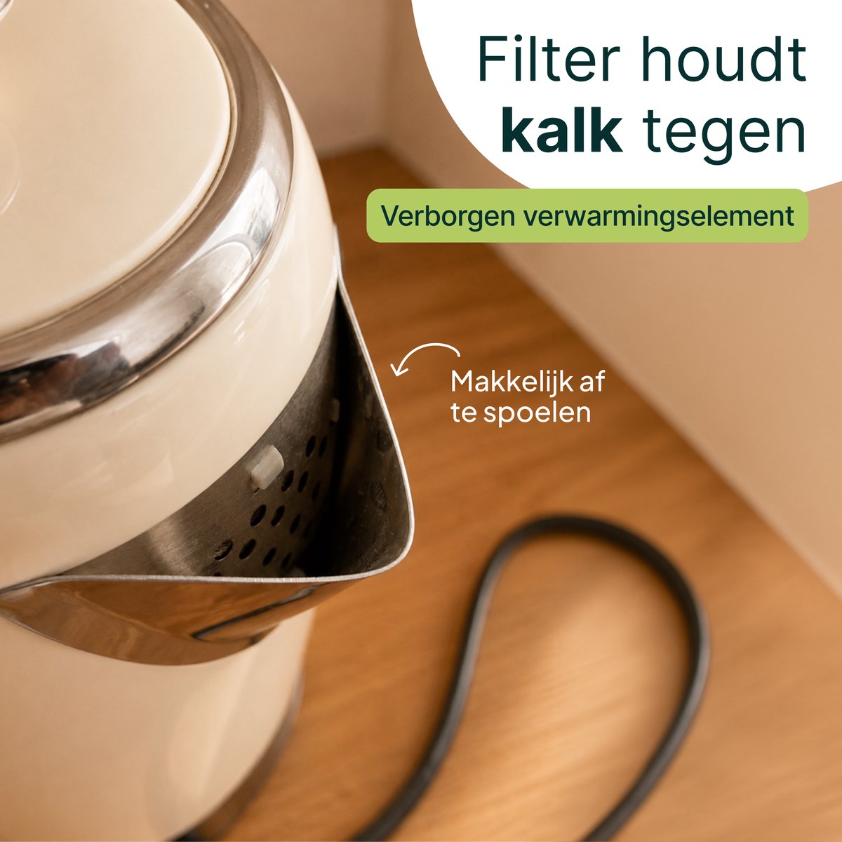 Vivid Green Luxe Waterkoker Retro Design