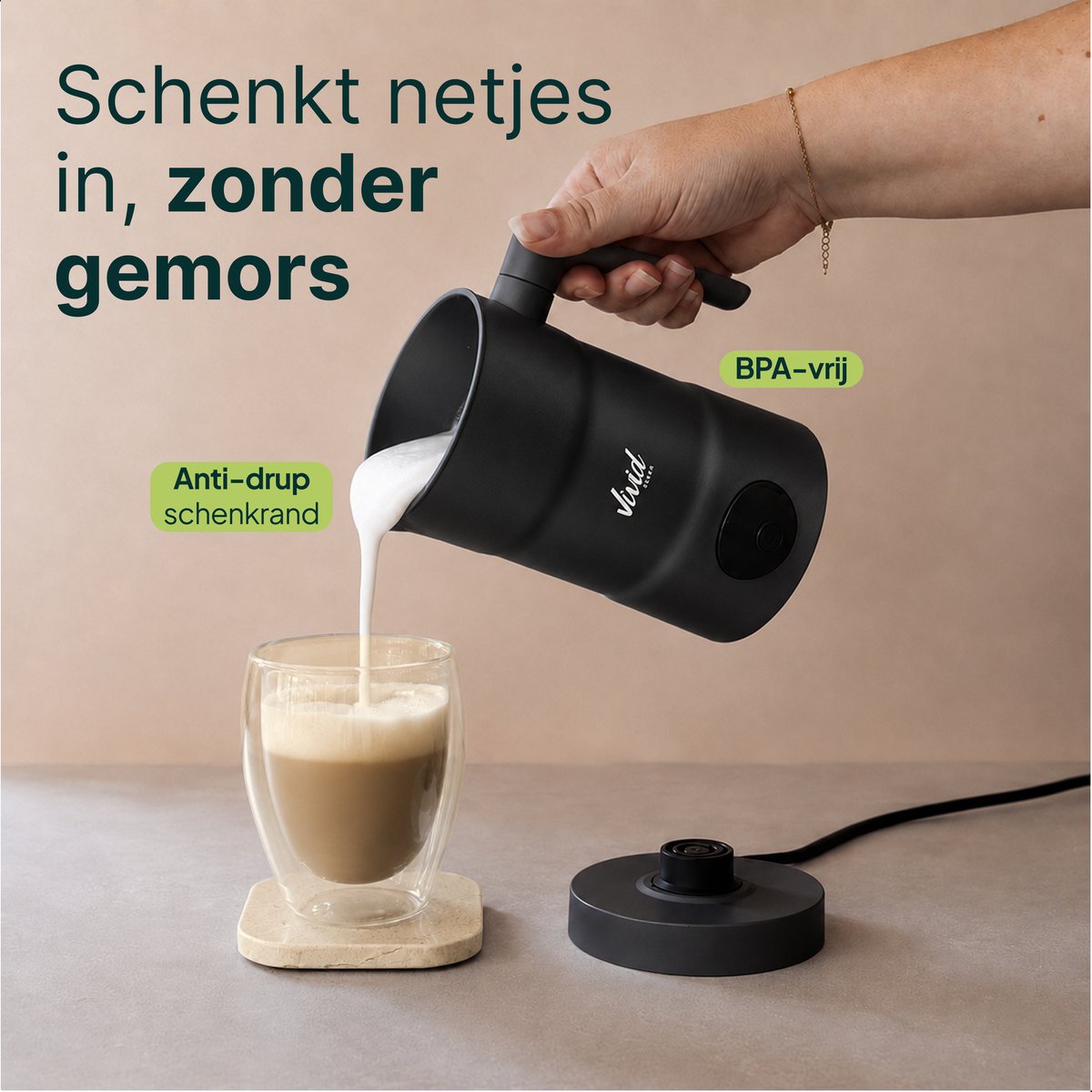 Vivid Green Melkopschuimer 350ML