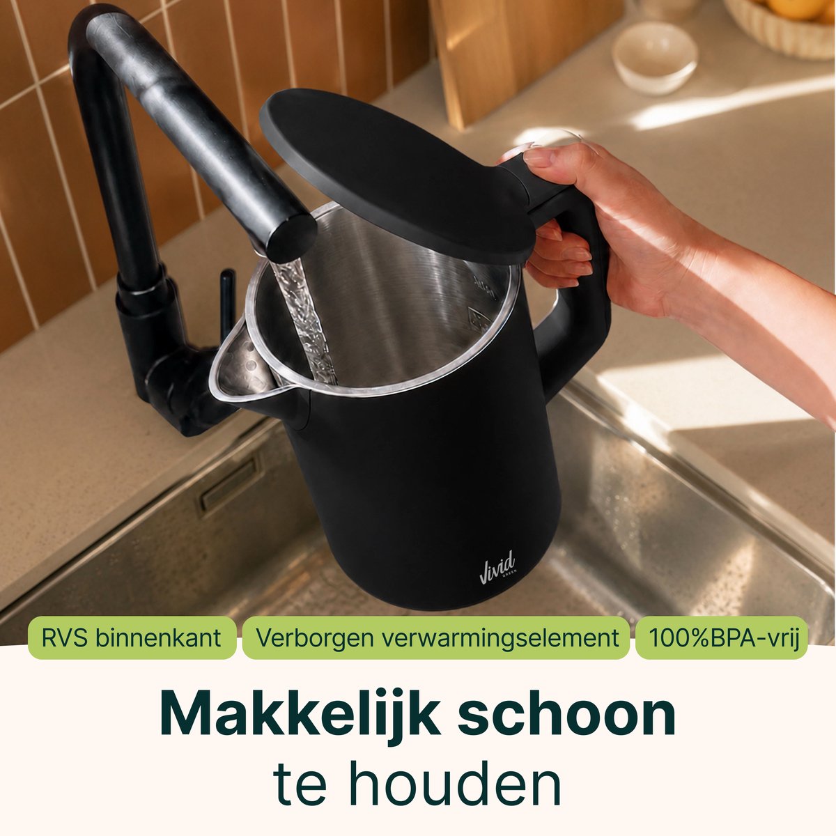 Vivid Green 2200W Waterkoker
