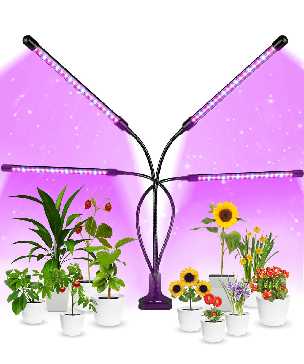 Vivid Green Kweeklamp LED Full Spectrum - Grow Light - Kweeklampen - Groeilamp - Led - Wit Licht - Groei en Bloei - 80 Leds - 40W
