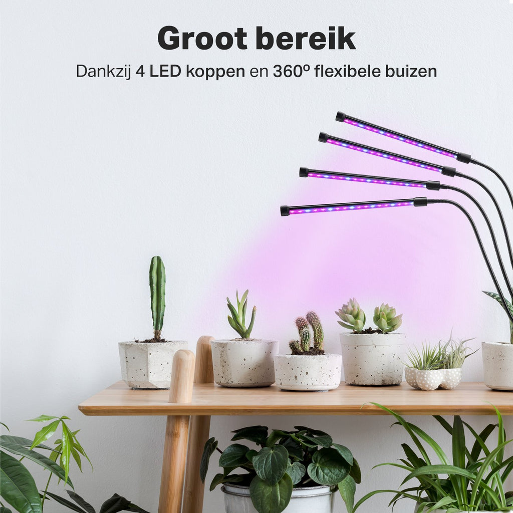 Vivid Green Kweeklamp LED Full Spectrum - Grow Light - Kweeklampen - Groeilamp - Led - Wit Licht - Groei en Bloei - 80 Leds - 40W