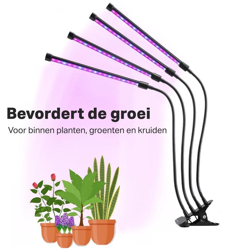 Vivid Green Kweeklamp LED Full Spectrum - Grow Light - Kweeklampen - Groeilamp - Led - Wit Licht - Groei en Bloei - 80 Leds - 40W