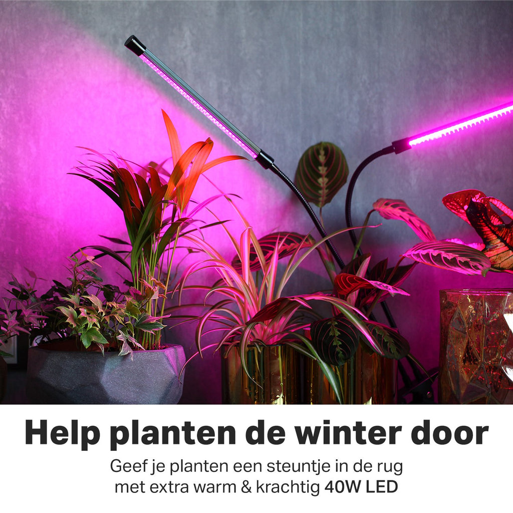 Vivid Green Kweeklamp LED Full Spectrum - Grow Light - Kweeklampen - Groeilamp - Led - Wit Licht - Groei en Bloei - 80 Leds - 40W