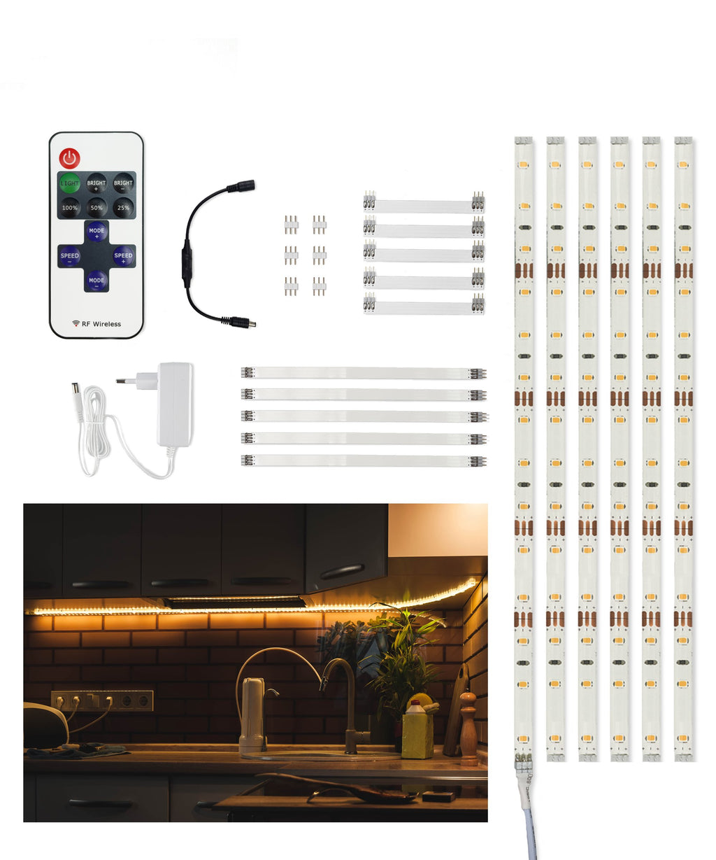 Vivid Green®  Led strip 3M - Afstandsbediening - Lichtslinger Keukenverlichting op Maat Verstelbaar - Onderbouw Led - Binnenverlichting