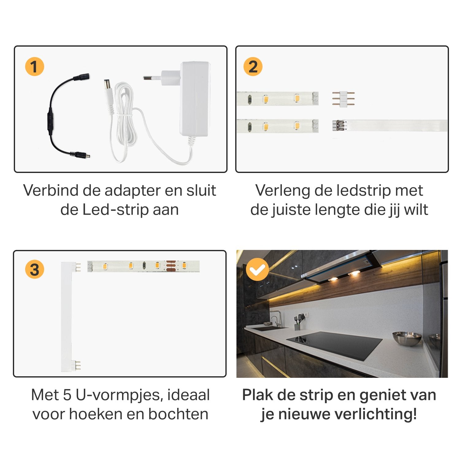 Vivid Green®  Led strip 3M - Afstandsbediening - Lichtslinger Keukenverlichting op Maat Verstelbaar - Onderbouw Led - Binnenverlichting