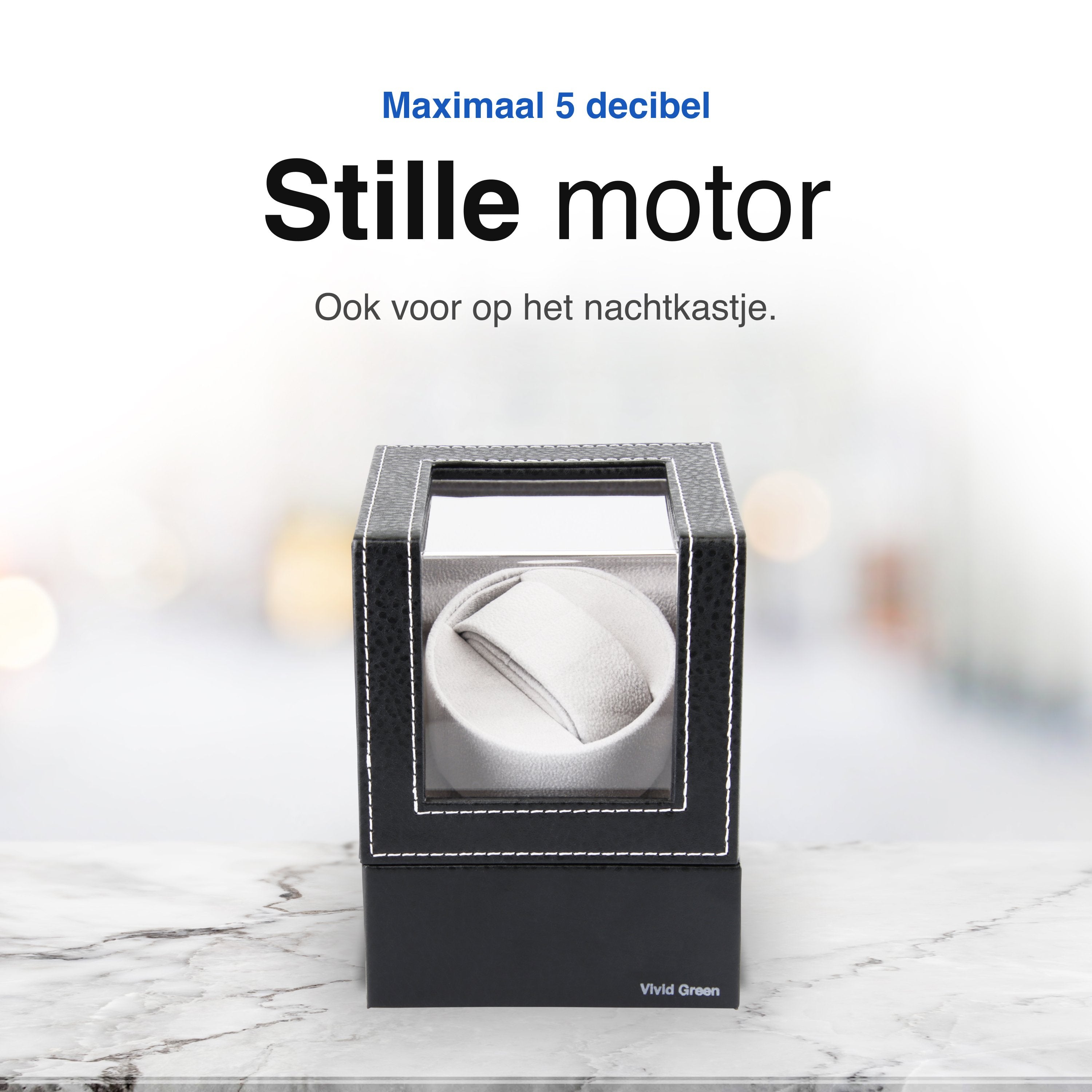 Vivid Green Watchwinder - Automatische horloge opwinder - Watch winder - Doos - Box - Opbergdoos heren - Horlogeopwinder - Watchwinders