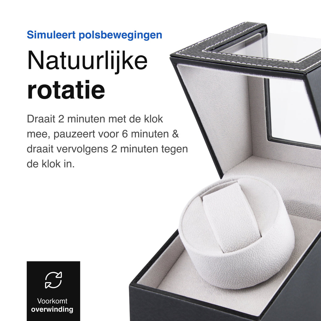 Vivid Green Watchwinder - Automatische horloge opwinder - Watch winder - Doos - Box - Opbergdoos heren - Horlogeopwinder - Watchwinders