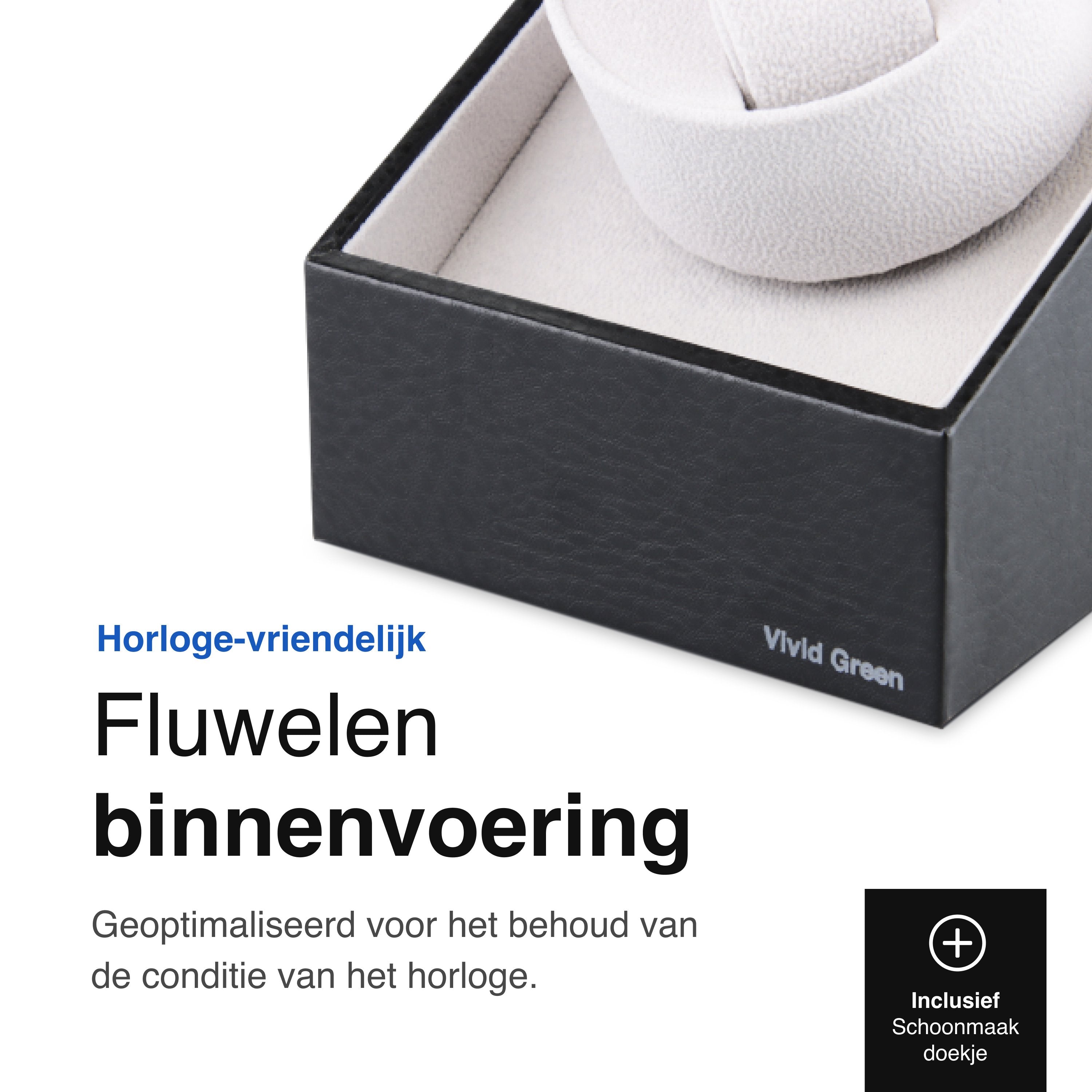 Vivid Green Watchwinder - Automatische horloge opwinder - Watch winder - Doos - Box - Opbergdoos heren - Horlogeopwinder - Watchwinders