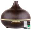 Aroma Diffuser 550ML - Luchtbevochtiger - Aromatherapie - Geurverspreider - Etherische olie - Verstuiver - Aromadiffusers - Donkerbruin - Vivid Green