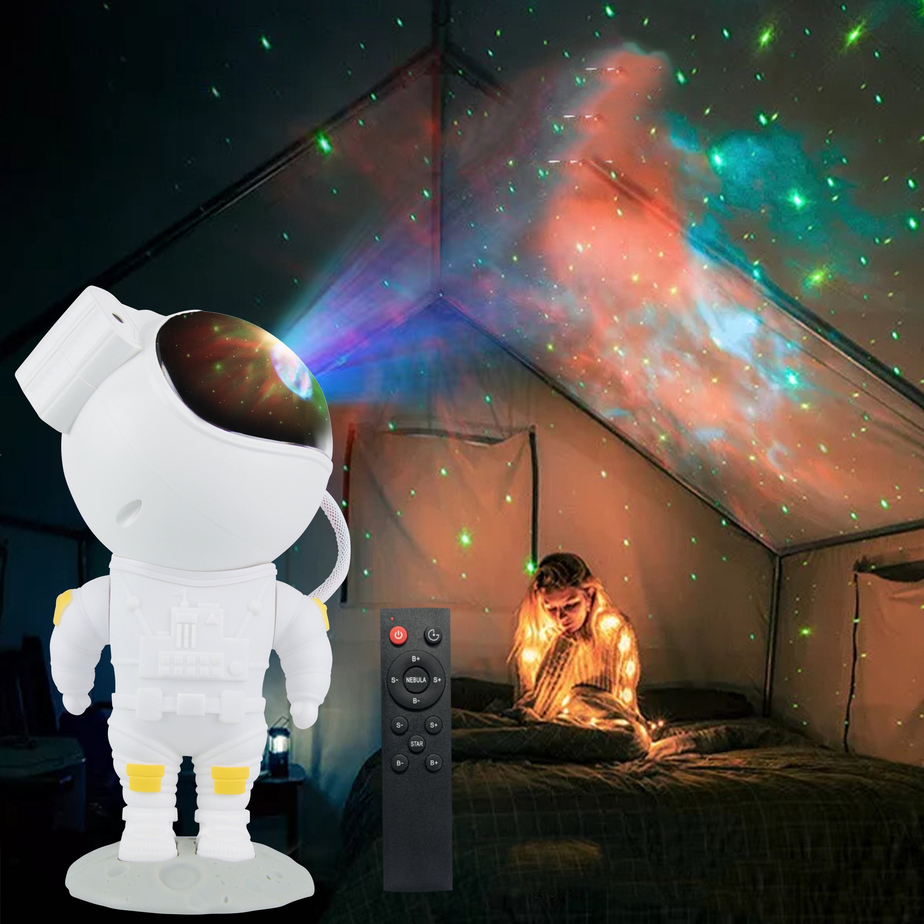 Vivid Green Astronaut sterren projector - Galaxy - Sterrenhemel projector