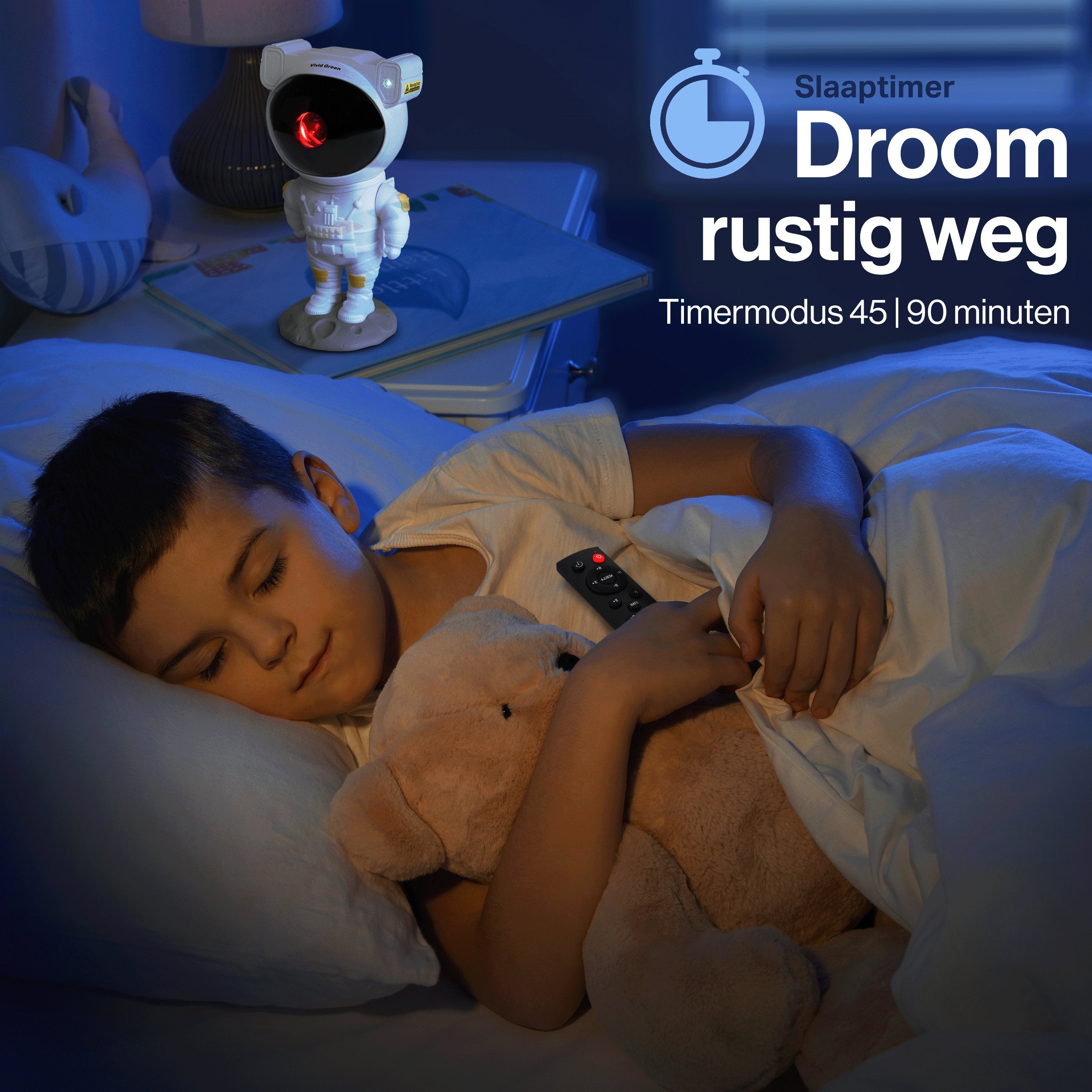 Vivid Green Astronaut sterren projector - Galaxy - Sterrenhemel projector