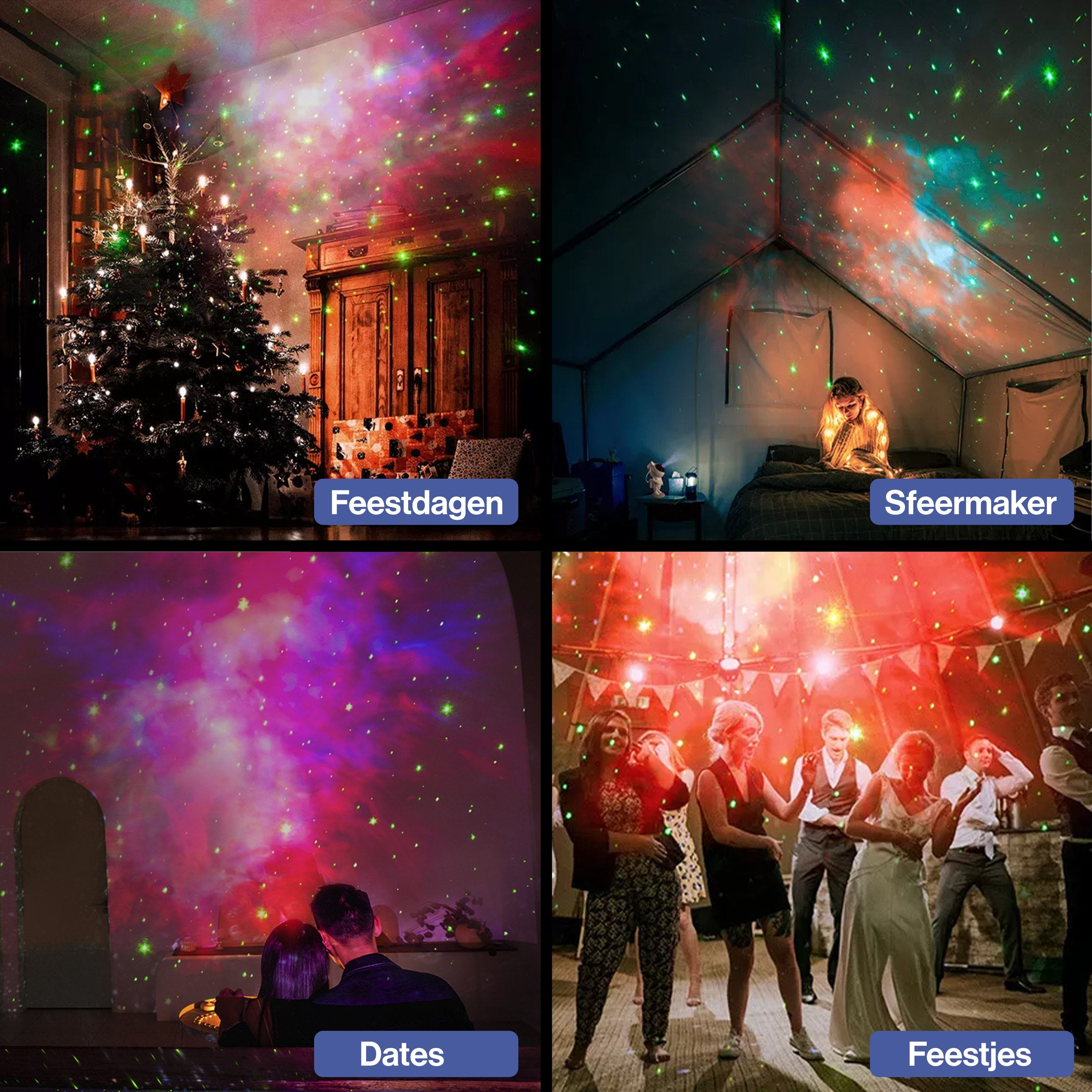Vivid Green Astronaut sterren projector - Galaxy - Sterrenhemel projector