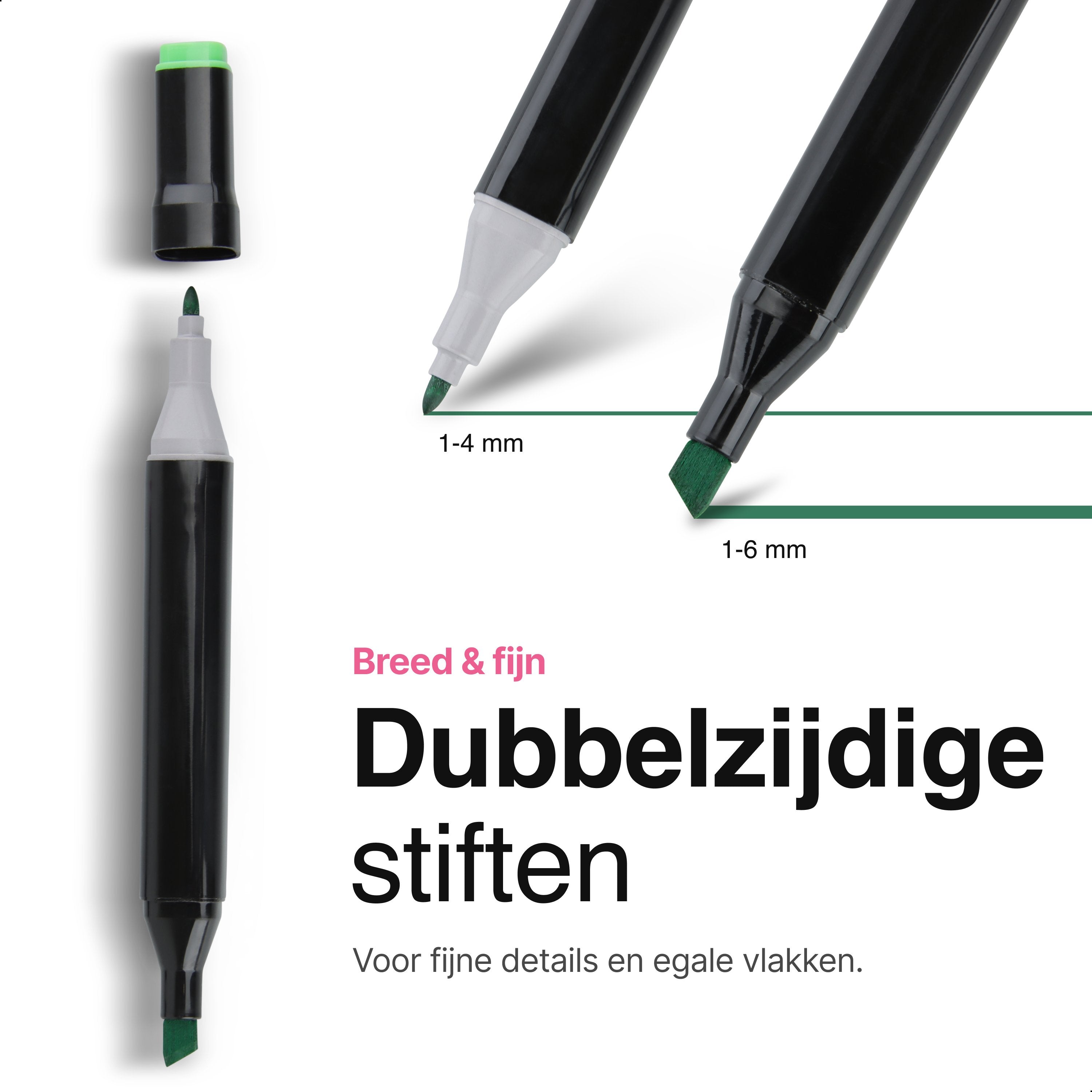 Twinmarkers 168 stuks voor volwassenen - Alcohol markers - Stiften - Markeerstiften - Vivid Green