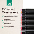 Twinmarkers 168 stuks voor volwassenen - Alcohol markers