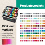 Twinmarkers 168 stuks voor volwassenen - Alcohol markers