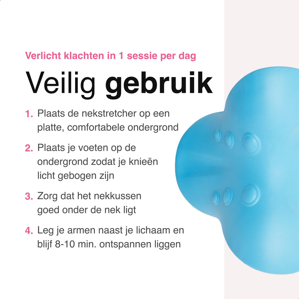 Vivid Green Nekstretcher- Massage kussen - Blauw