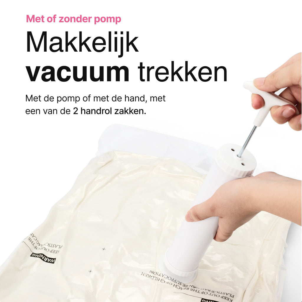 Vivid Green Vacuumzakken 14 Stuks / 4 Maten - Dekbedden & Kleding - Vacumeerzakken - Reiszakken - Incl. Handpomp