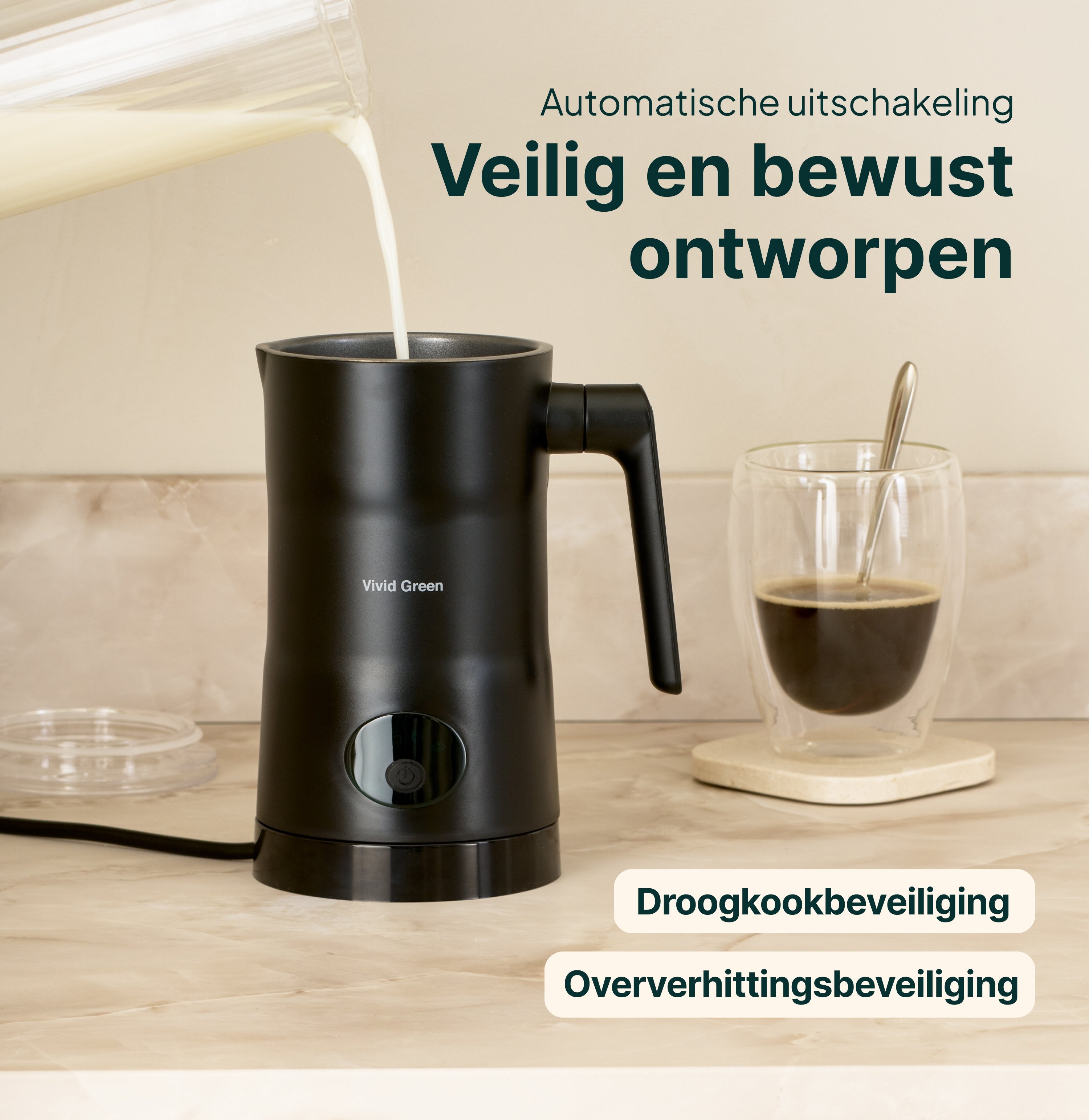 Vivid Green Melkopschuimer 350ML