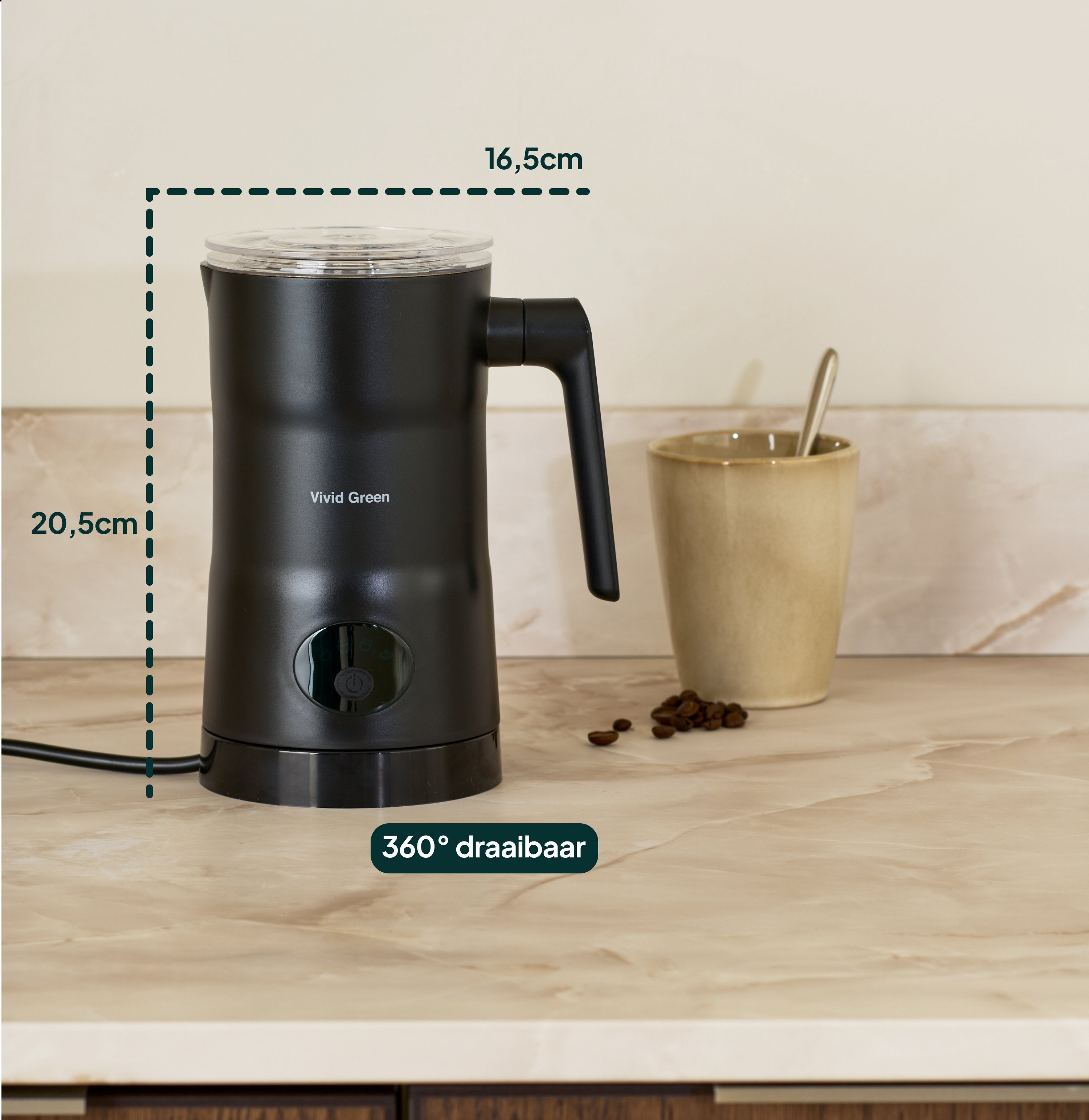 Vivid Green Melkopschuimer 350ML