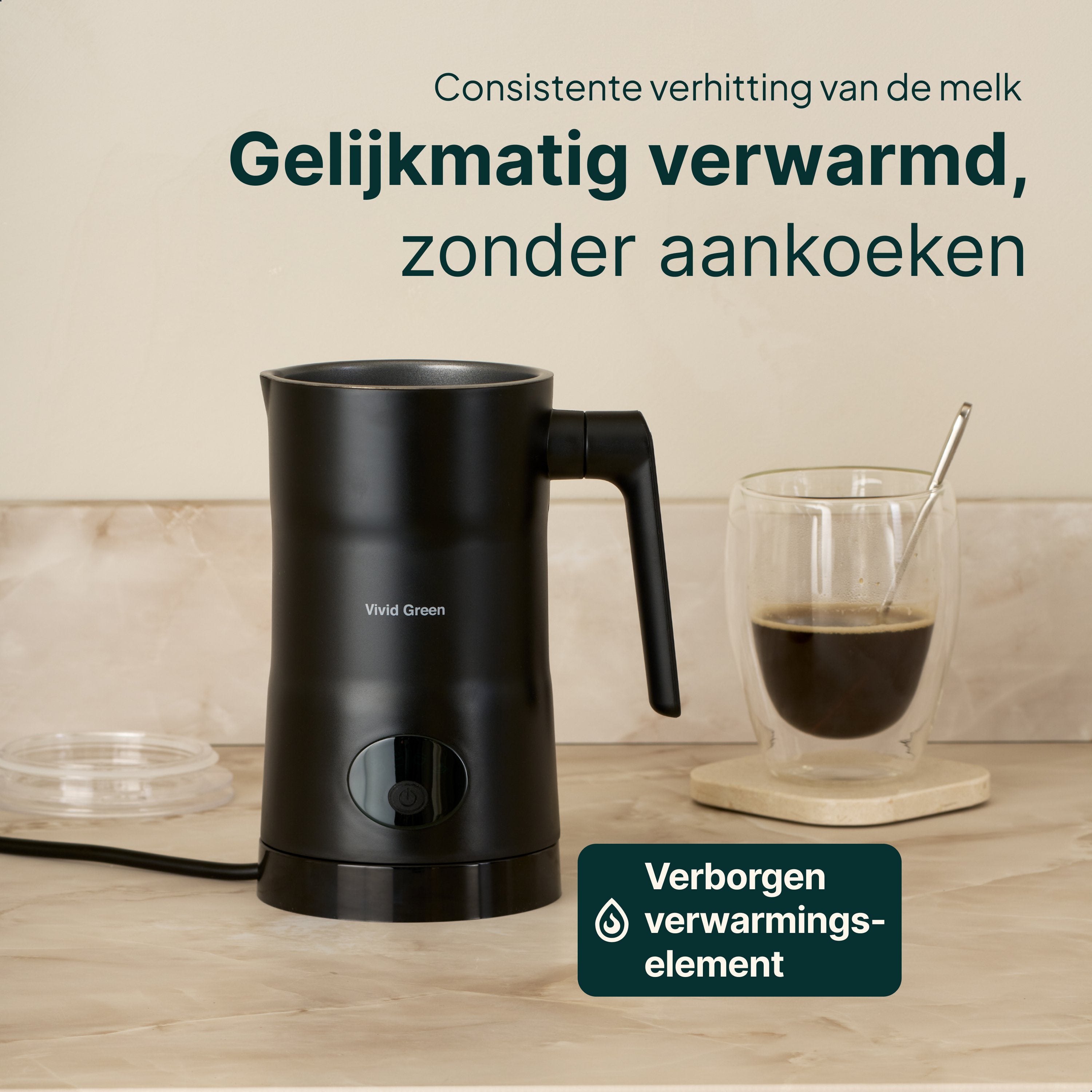 Vivid Green Melkopschuimer 350ML
