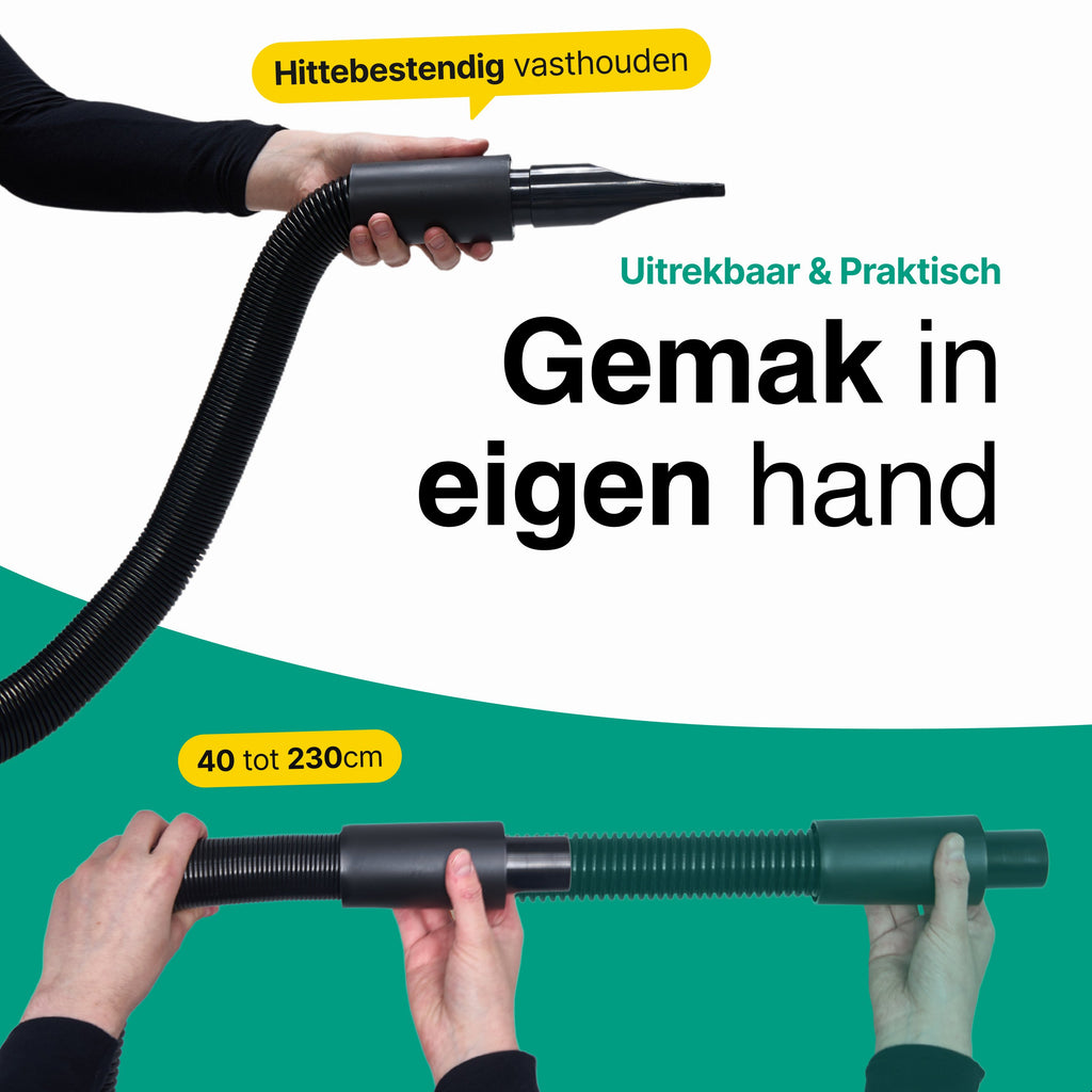Hondenfohn met geluidsdemper 2800W - Waterblazer hond - Zwart - Vivid Green
