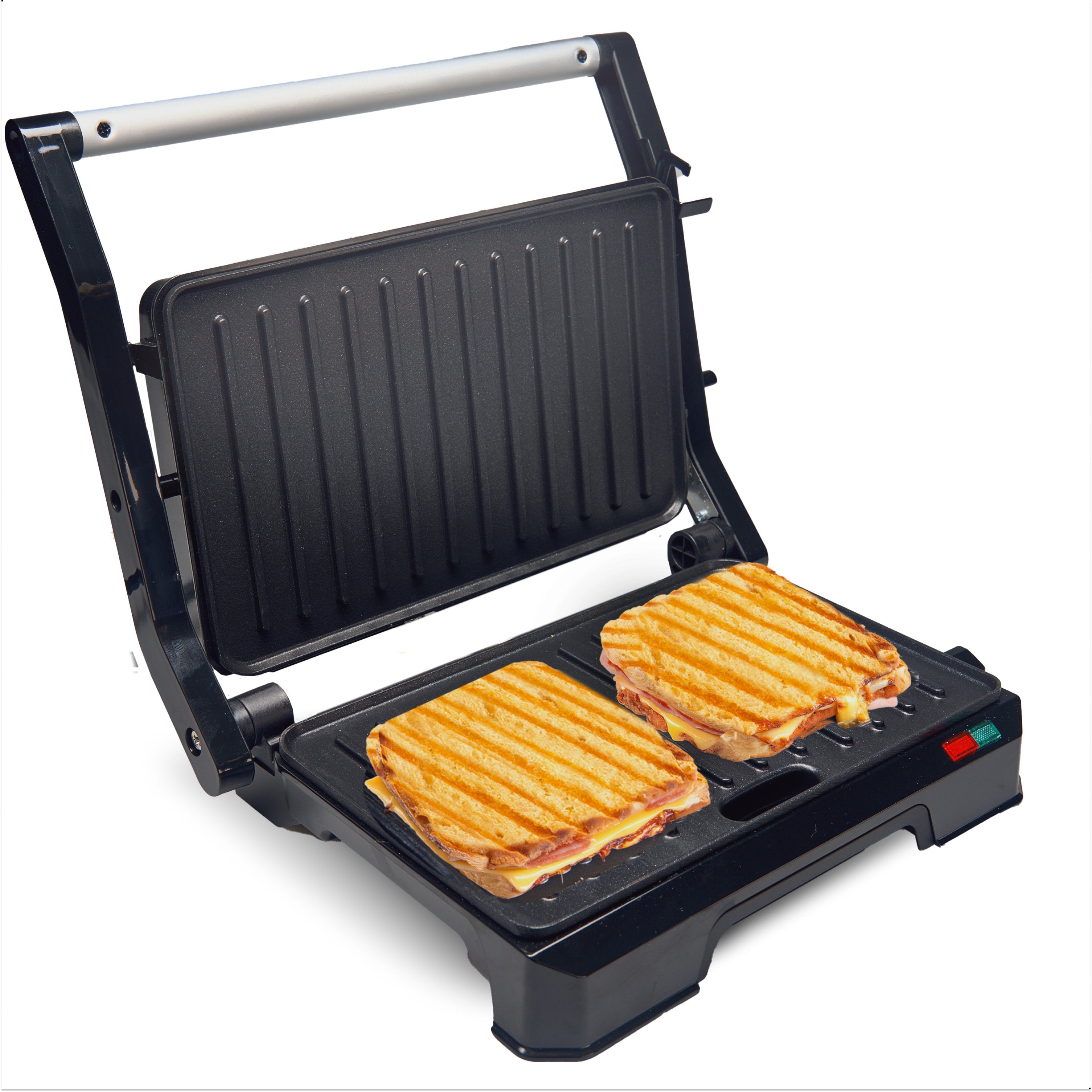Tosti Apparaat voor 2 Tosti's - Grill IJzer - Contactgrill - Panini - Apparaten - Uitklapbaar - Vivid Green