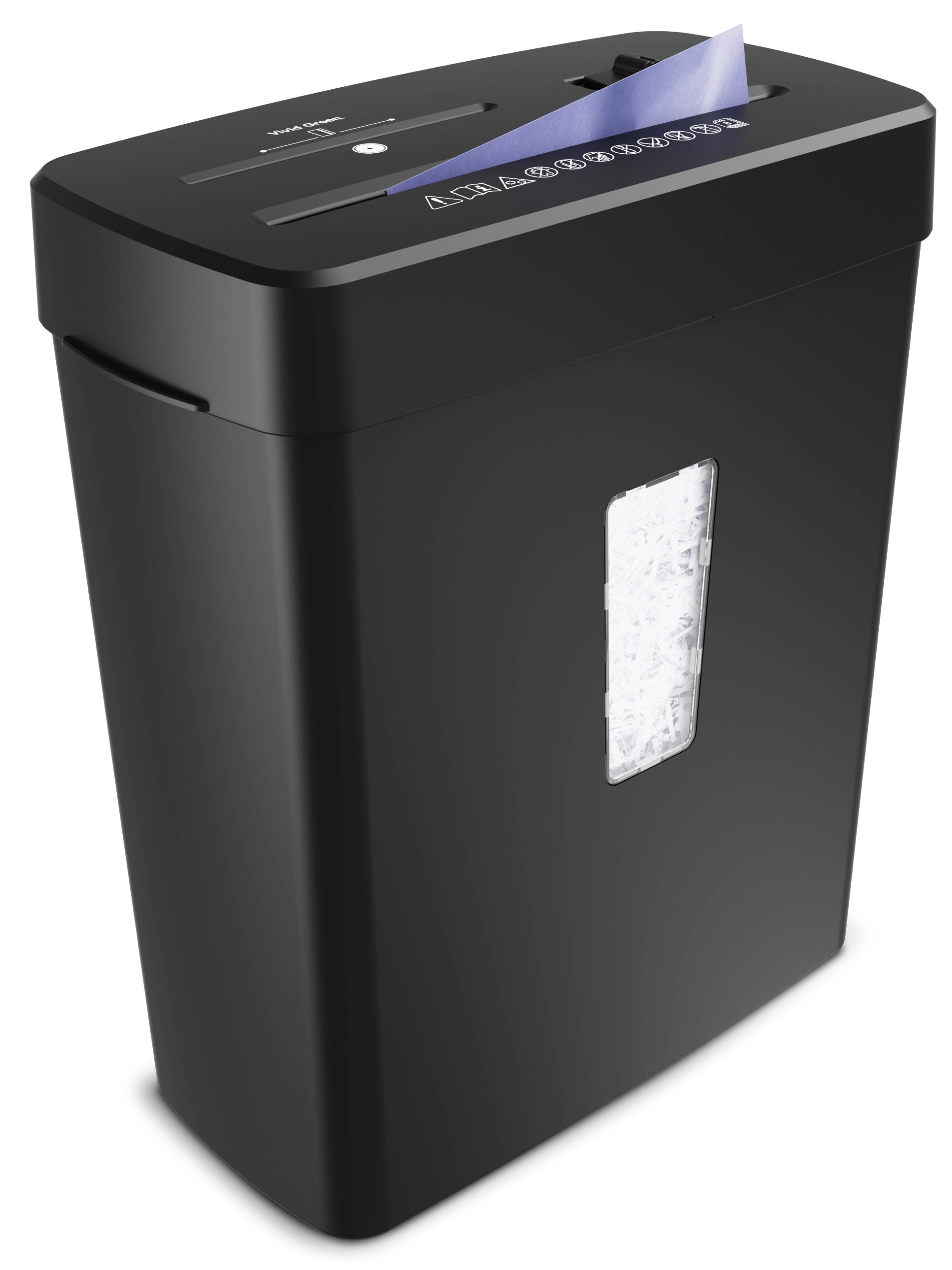 Papierversnipperaar - 13L - 8 A4 vellen - Creditcard Vernietiger - Zwart - Vivid Green