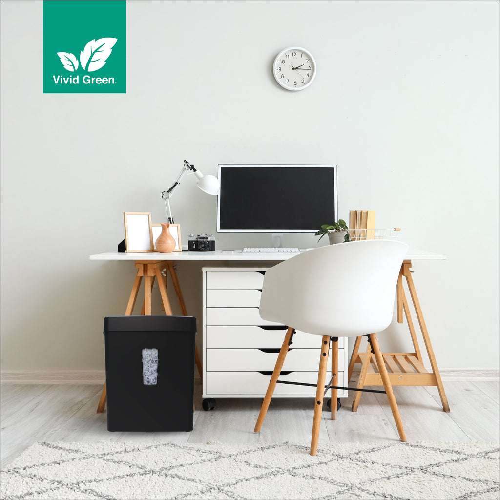 Papierversnipperaar - 13L - 8 A4 vellen - Creditcard Vernietiger - Zwart - Vivid Green