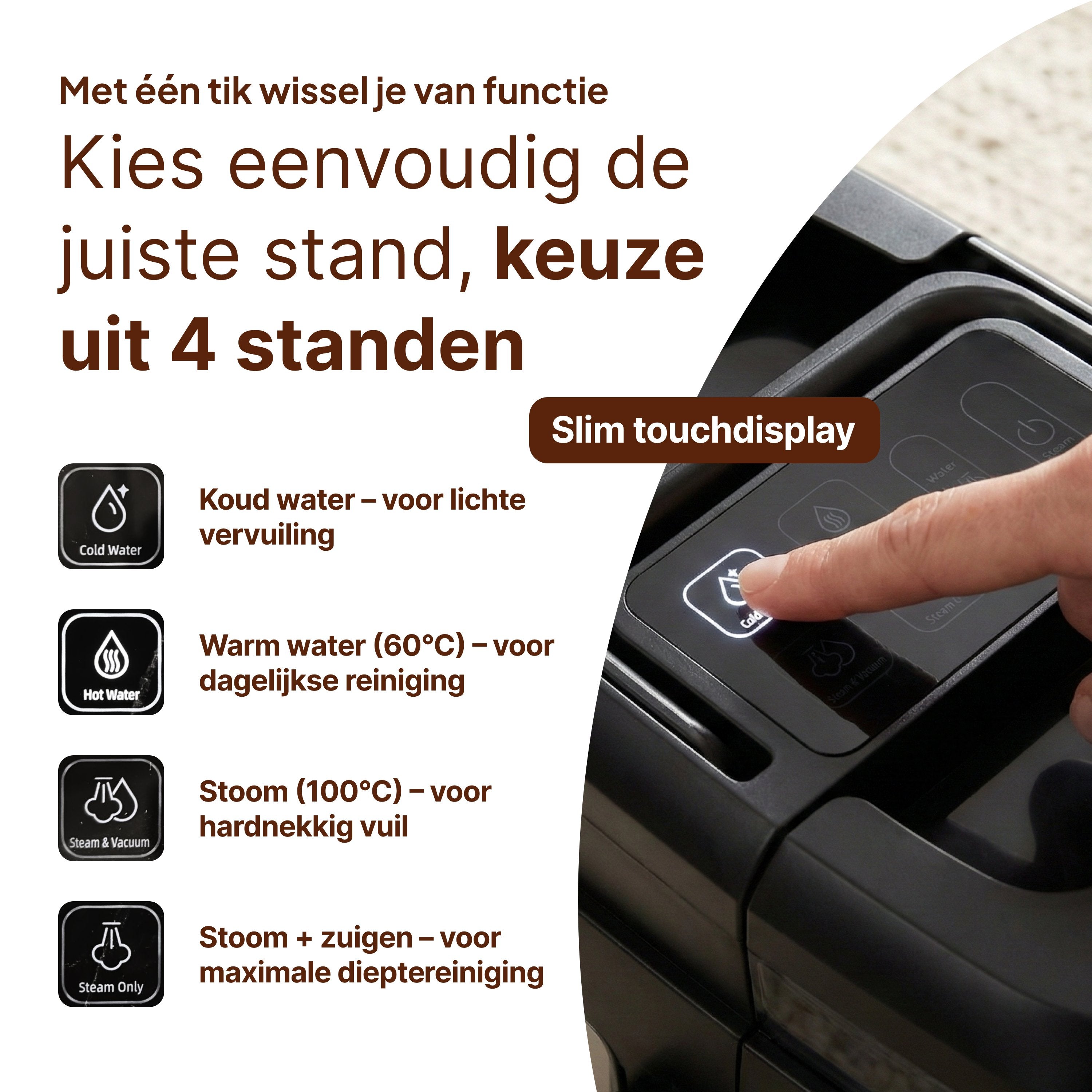 Vlekkenreiniger met Stoom