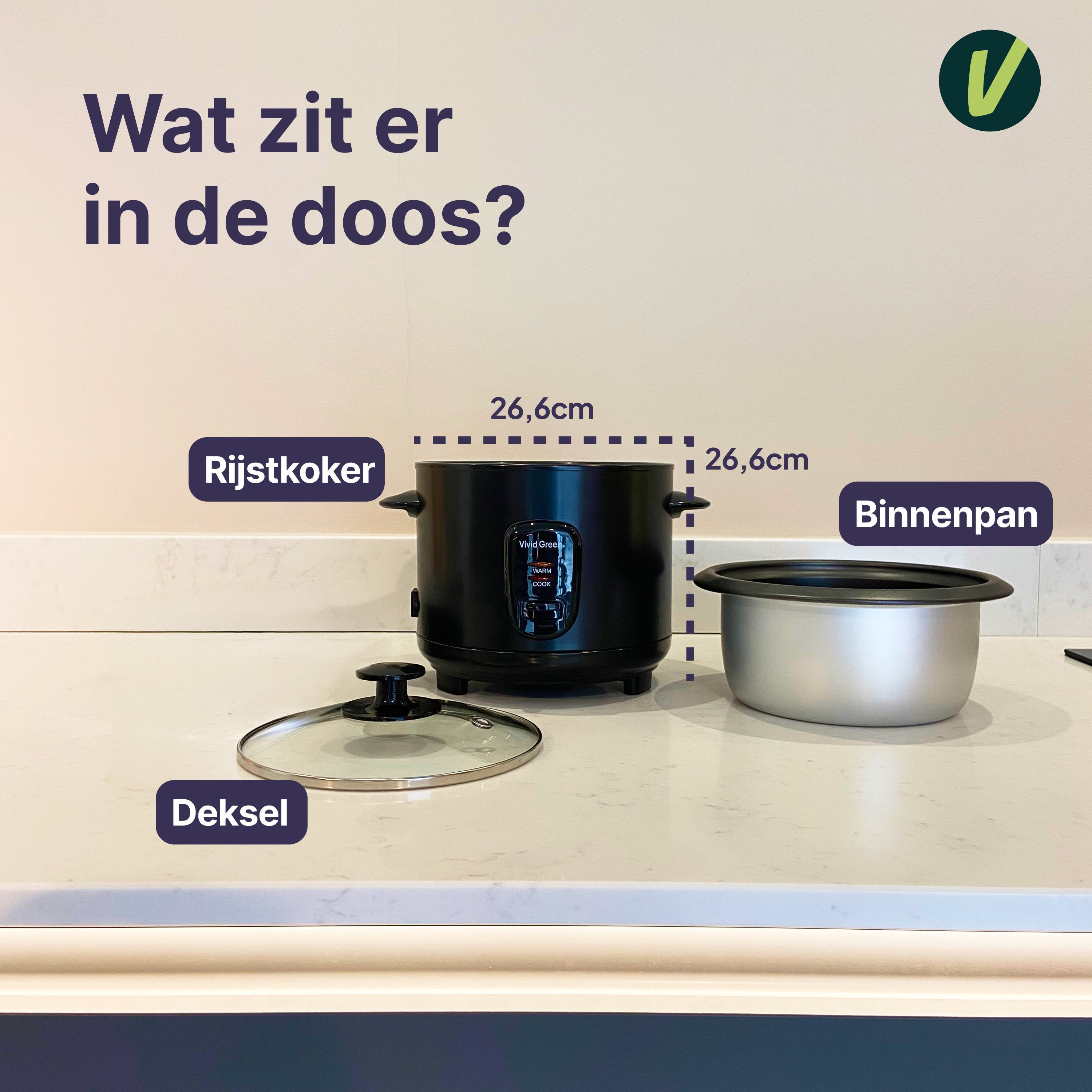 Vivid Green Rijstkoker 1.5L