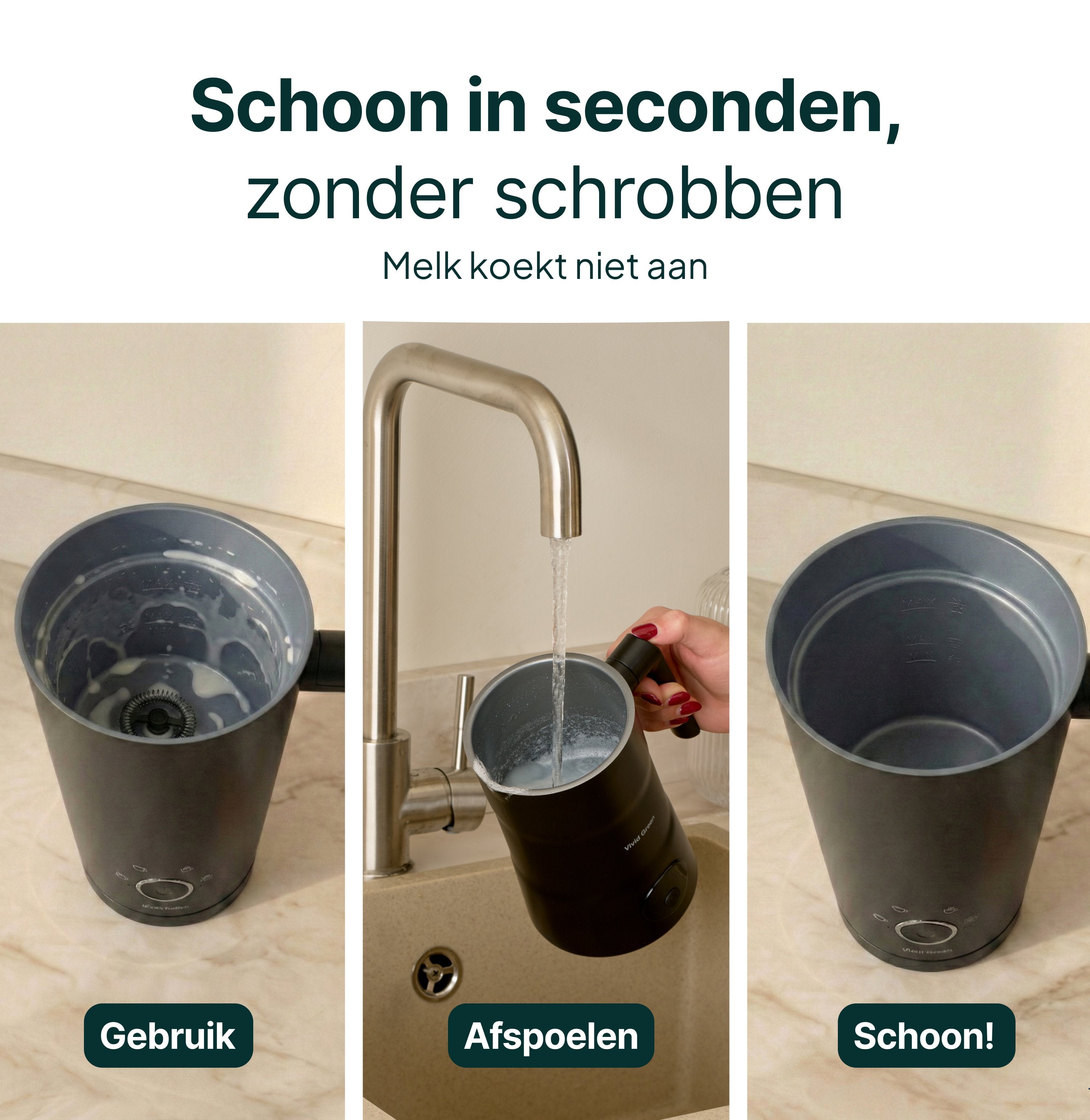 Vivid Green Melkopschuimer 350 ML