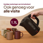 Waterkoker uitneembaar kalkfiter zwart