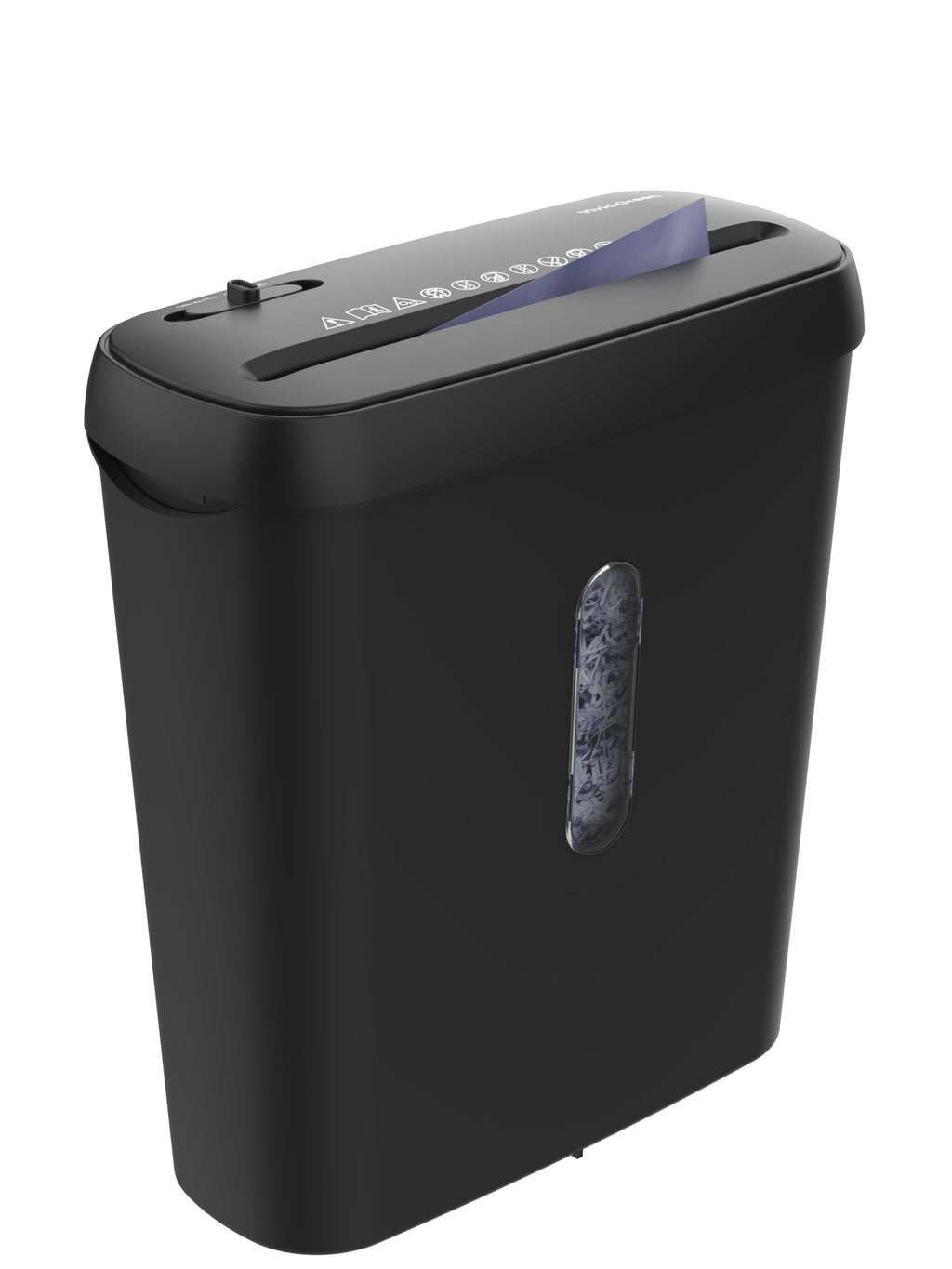 Papierversnipperaar Voor Thuis - Compacte Papiervernietiger 8 Liter - Vernietigt 6 Vel - Stroken P2 - Zwart - Vivid Green