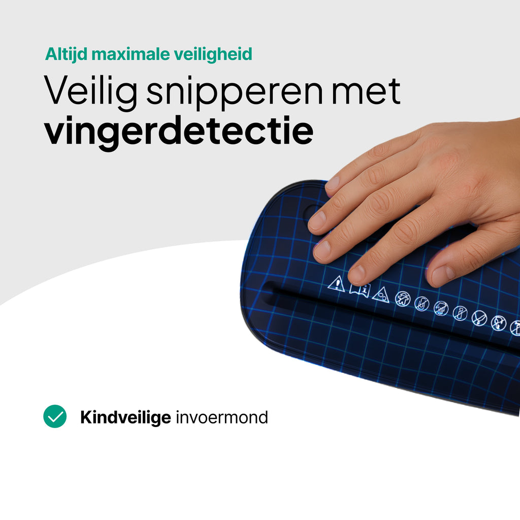 Papierversnipperaar Voor Thuis - Compacte Papiervernietiger 8 Liter - Vernietigt 6 Vel - Stroken P2 - Zwart - Vivid Green