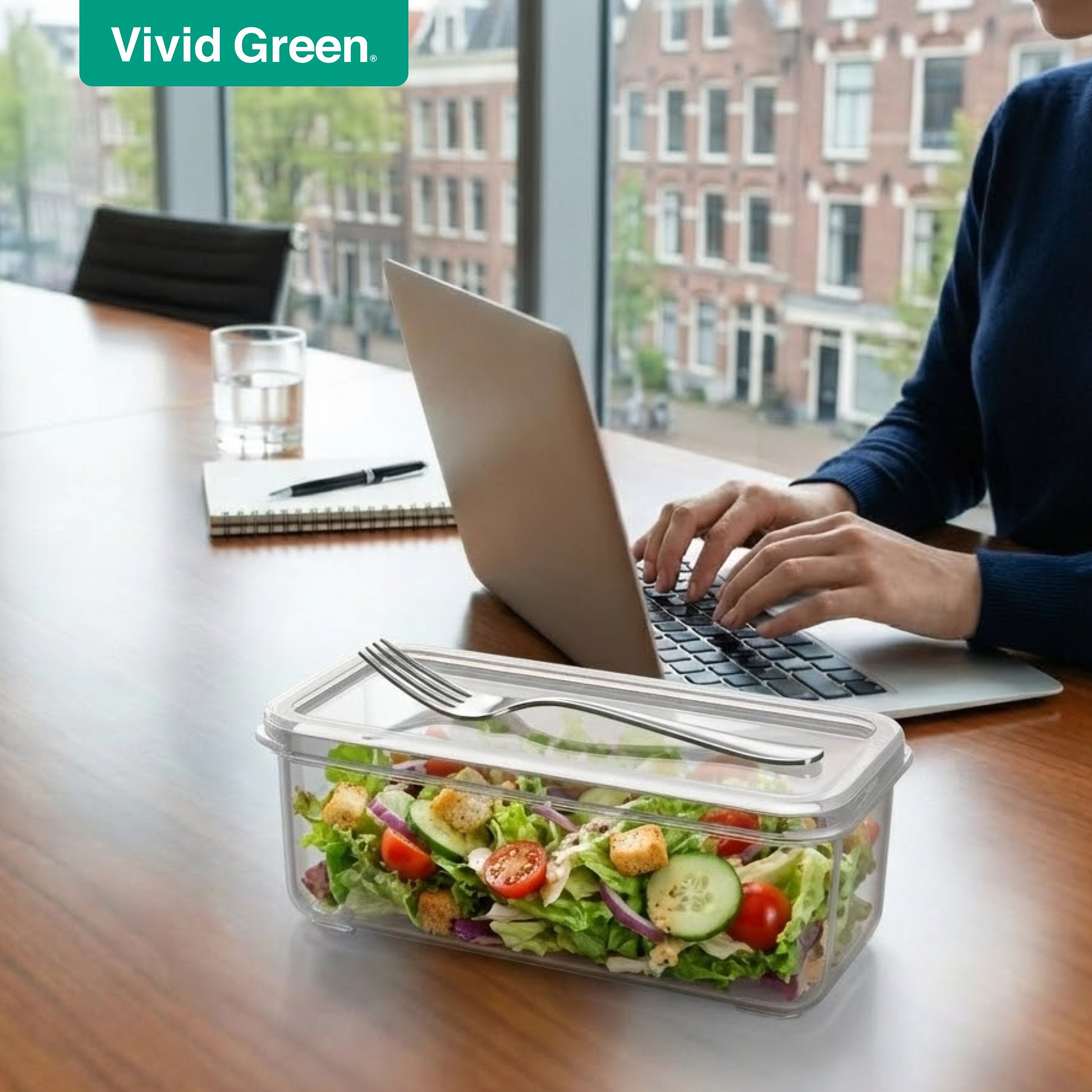 Groentesnijder Multifunctioneel & Mandoline Keukensnijder - 13-delig - Uienhakker Met Opvangbak 1,3L - Inclusief Bewaardeksel - Wit - Vivid Green