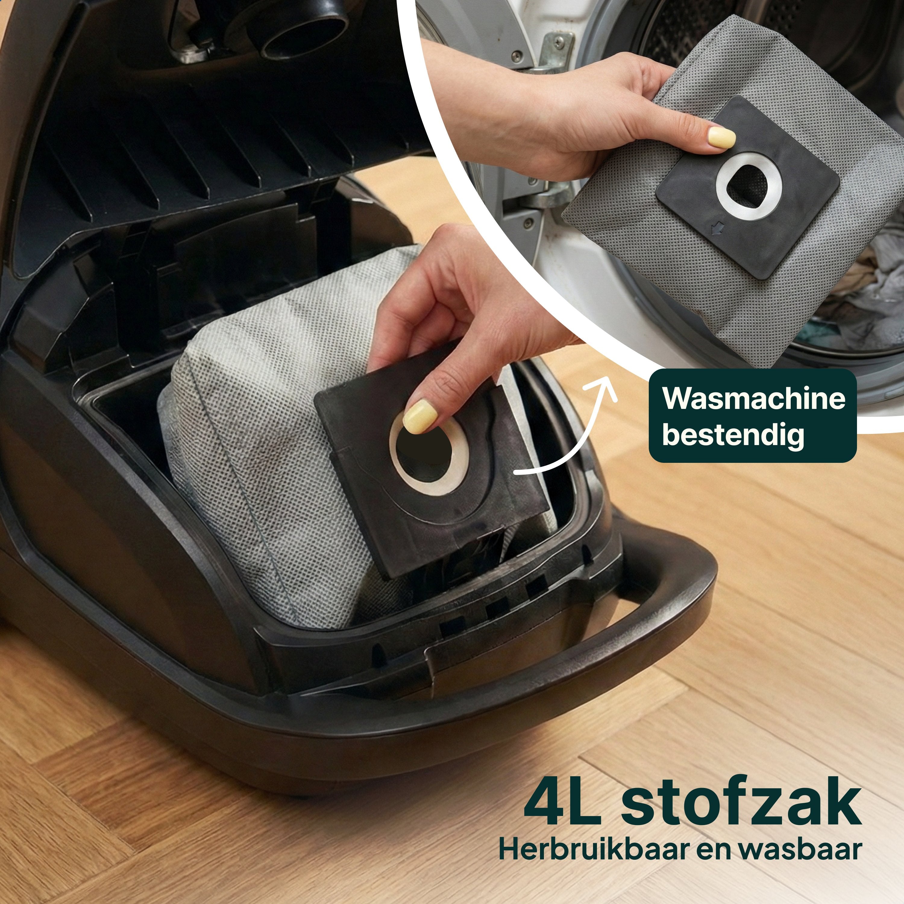 Vivid Green Stofzuiger herbruikbare zak 700W